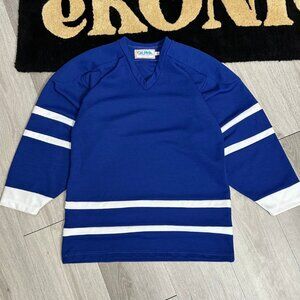Vintage Alpha Sportswear Toronto Maple Leafs Blank Blue Hockey Jersey - Size XS
